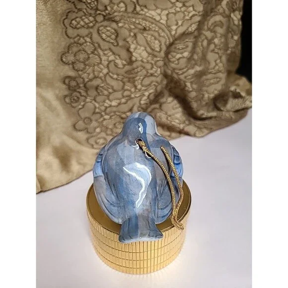 Takahashi Blue Bird Hanging Potpourri Ceramic Figurine Takahashi Japan 3 In - Picture 4 of 8